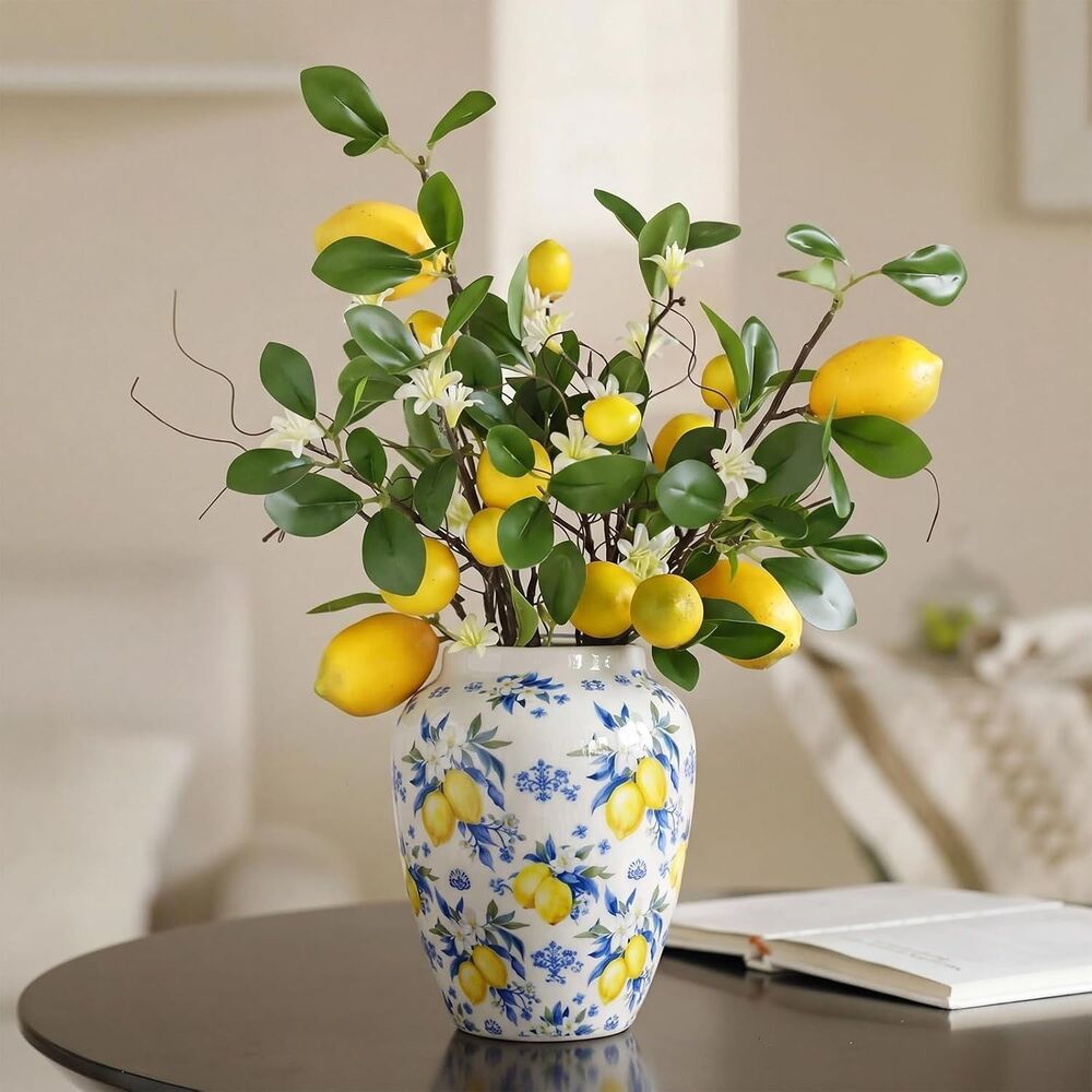 Rivvlive Capri Lemon Ceramic Vase